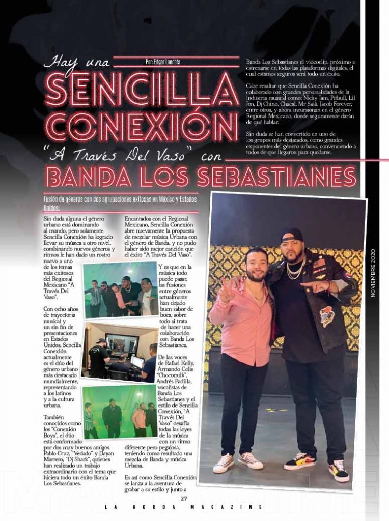 Sencilla Conexión, Banda Los Sebastianes, La Gorda Magazine