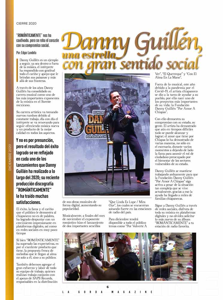 Danny Guillén, La Gorda Magazine