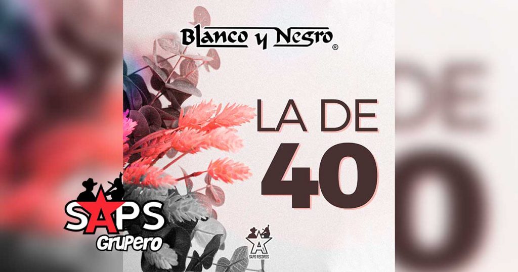 Letra La De 40 – Blanco y Negro