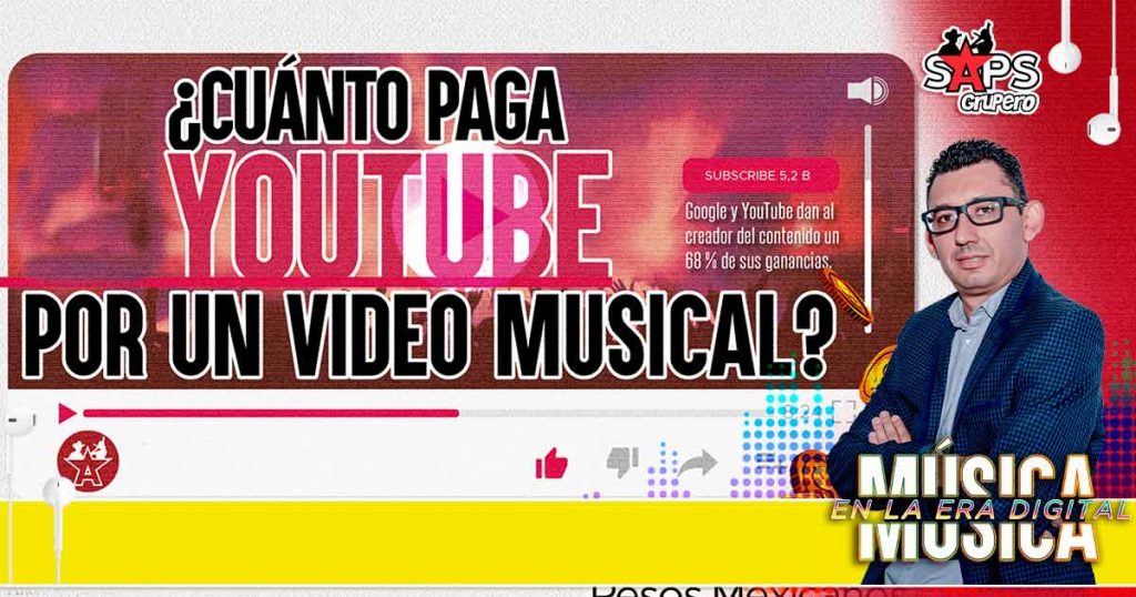 Cuánto paga YouTube por un video musical