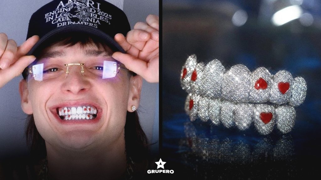Peso Pluma compra dentadura de diamantes de 1 millón de pesos