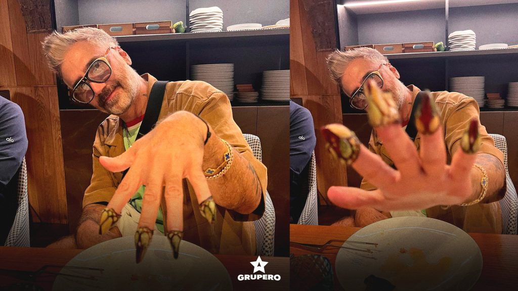 Alejandro Fernández luce su manicure de uñas largas 