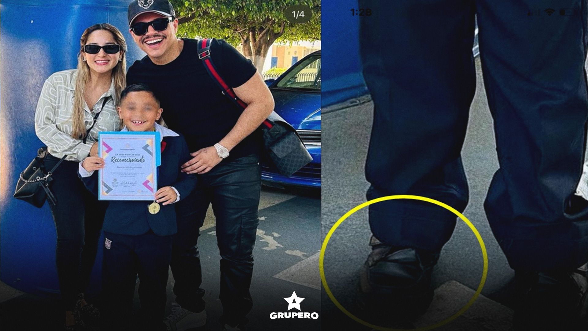 Eduin Caz es criticado por traer a su hijo con “zapatos viejos”