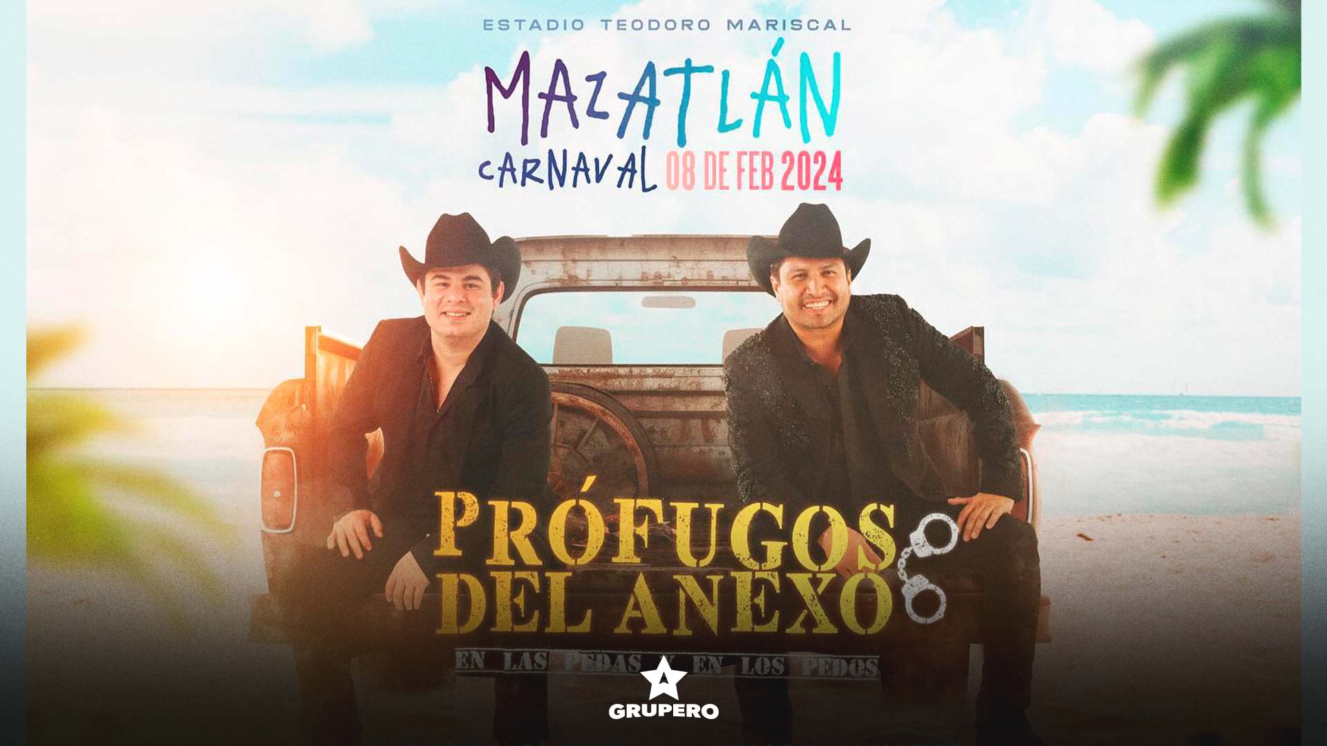 Julión Álvarez y Alfredo Olivas en el Carnaval de Mazatlán 2024